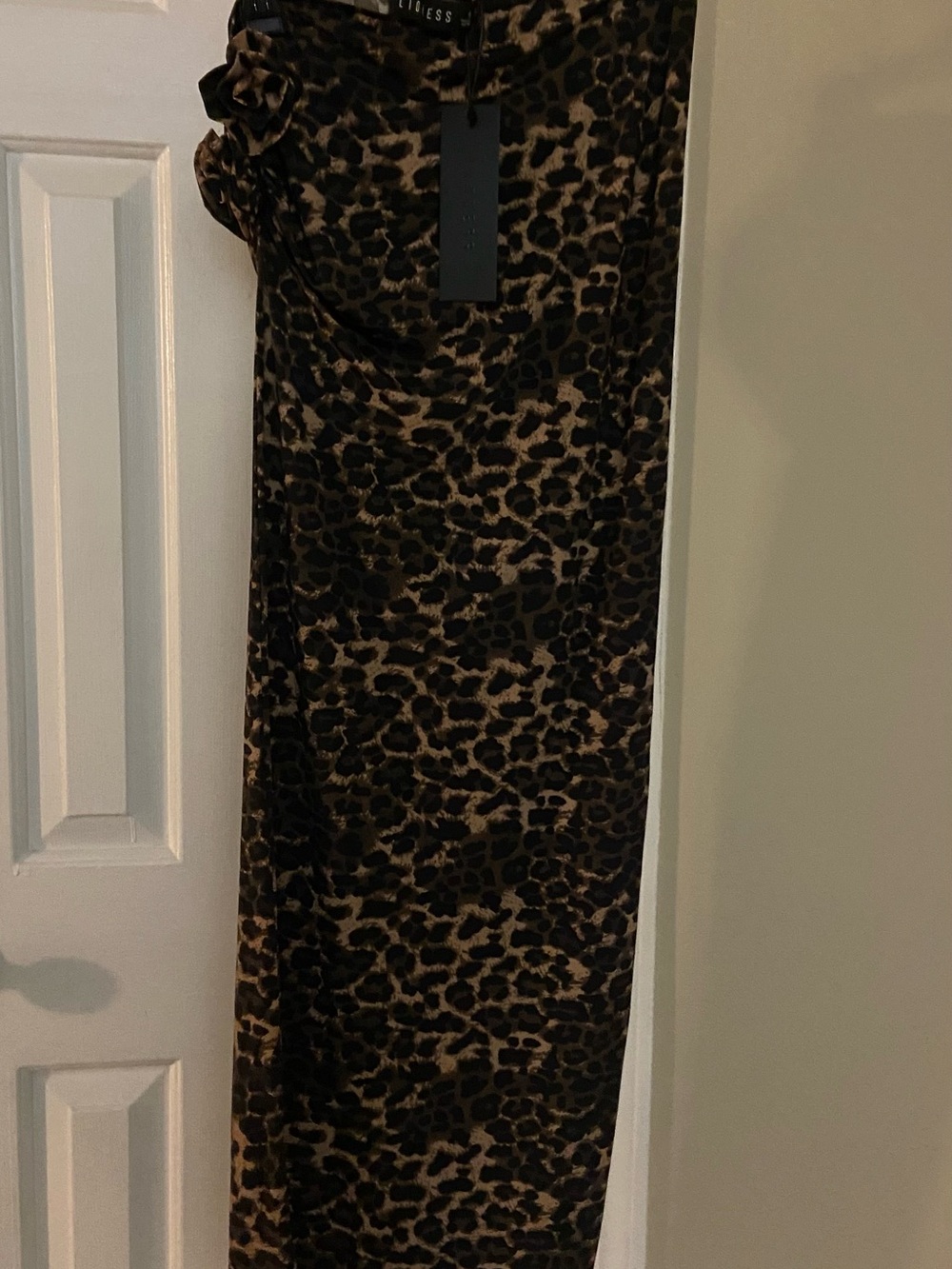 Lioness Asymmetrical Leopard-Print Skirt - Brown/Black.